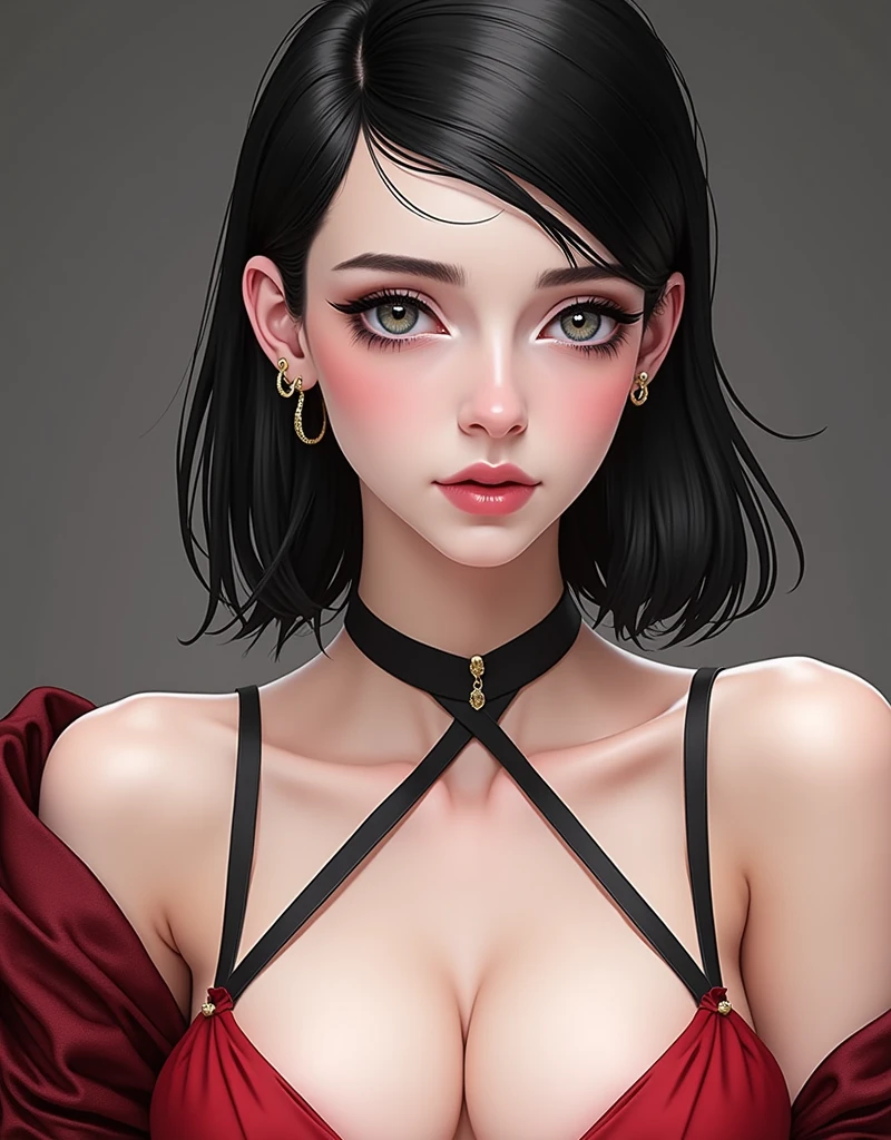 (masterpiece, best quality 1:2) 1girl, solo, gorgeous stunning female vampire, beautiful face, extremely realistic, ultra detailed, dark comic style, dark novel, vintage