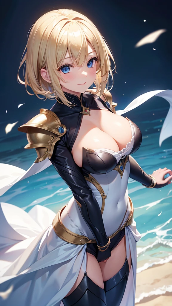 8k、Very detailedな、masterpiece、Highest quality、(Very detailed)、Short blonde bobヘアのAmerican Woman,Dynamic Angle、Mysterious look、Wind effects、Fantasyの背景、Rim Light、Cinematic Light、Ultra-high resolution、8k,Film Grain、Best Shadow、delicate、to be born、Particles of light、Fine skin、Detailed Armor Textures、Detailed face、Complexディテール、Very detailedなな、Shine、A powerful deception、Silver Armor、Big and ample breasts,Scapula、Shine目、 Long Cape、Fantasy、(to be bornきto be bornきとした)、Shoulder Armor、Complex、Complex、Perfect lighting、Looking at the audience、Cinema Lighting、Holy Light、wonderful、bangs、the wind is strong、Frozen Mountain々々、The Lich Queen,sexy,charm,Short blonde bob,精密な装飾が施されたsexy胸部アーマー,Top View,smile,sexy胸元,Abdominal muscles are strong and defined,Accentuate your cleavage,Dynamic fighting pose,American Woman,blue eyes,sexy衣装,Showing very large cleavage,