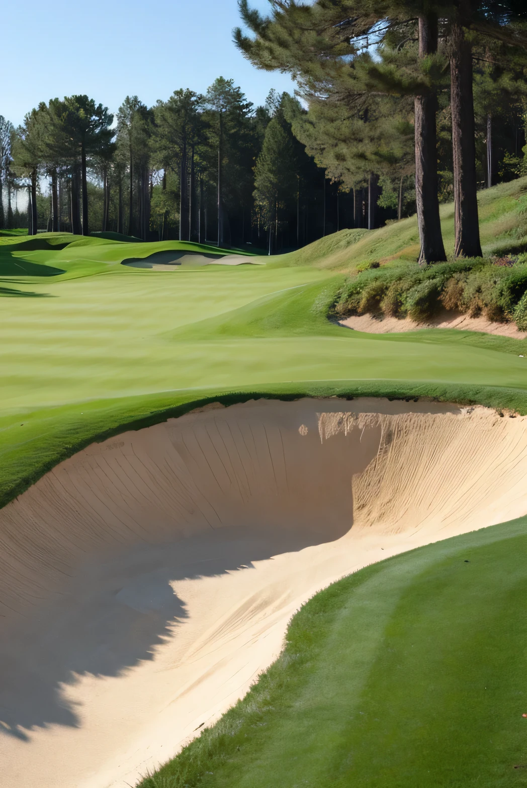 Golf course bunker photo cliff Sand Ridge nature sunny