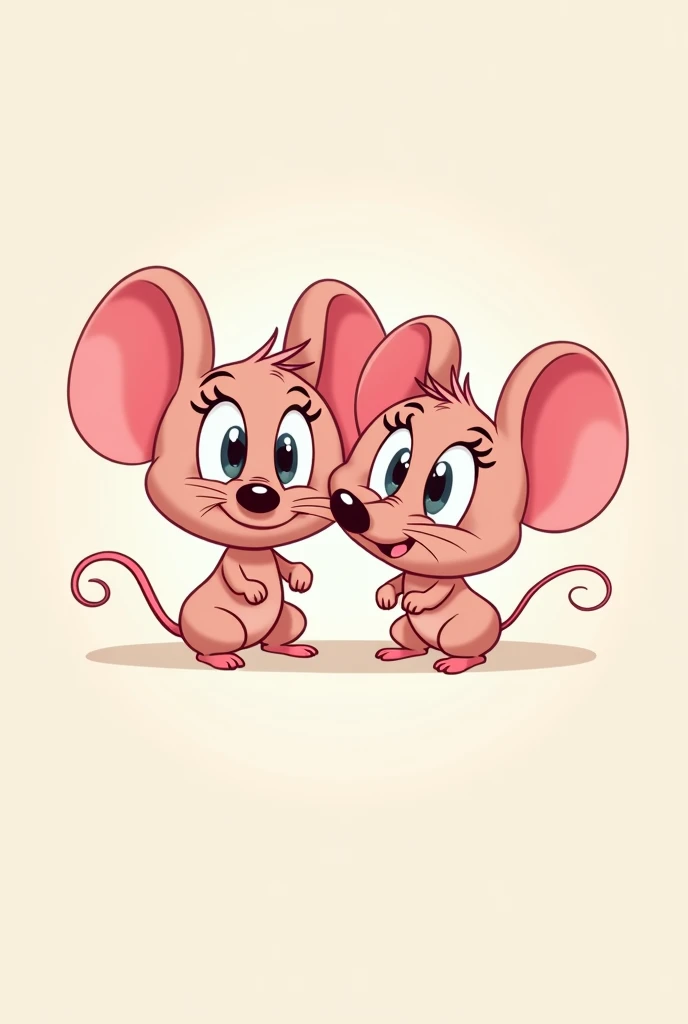 A logo where there are two female mice similar to Pinky, character from the cartoon 'Pinky and the Brain'