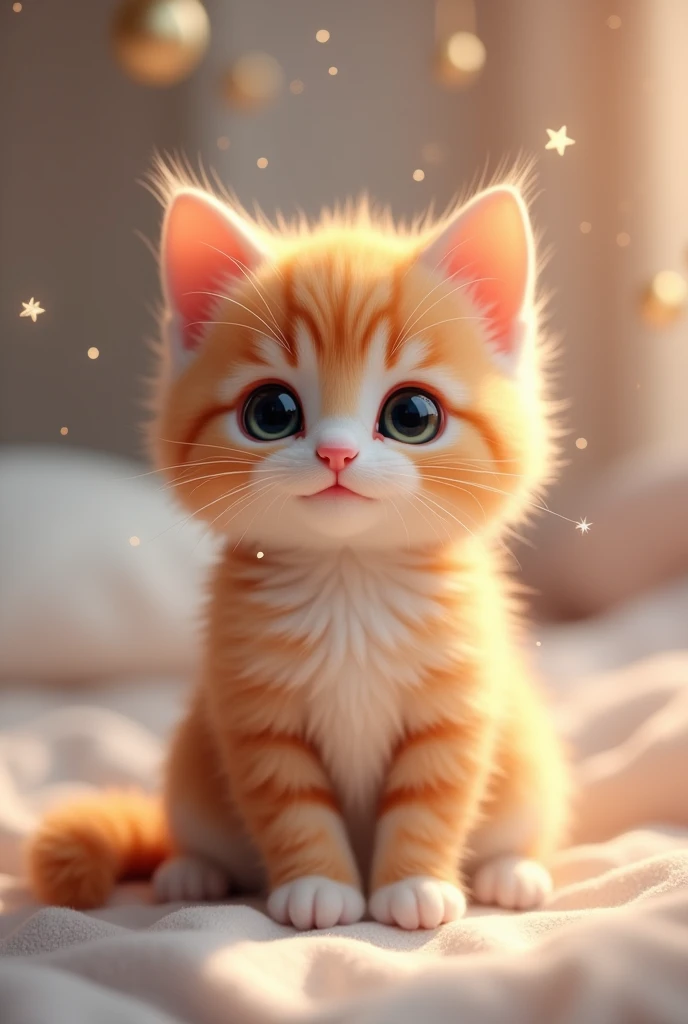 A picture of a kitten saying goodnight tilin