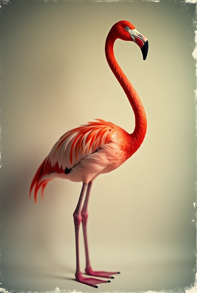 Flamingo retro photo