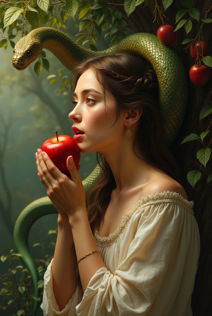 EVA EATING THE APPLE
