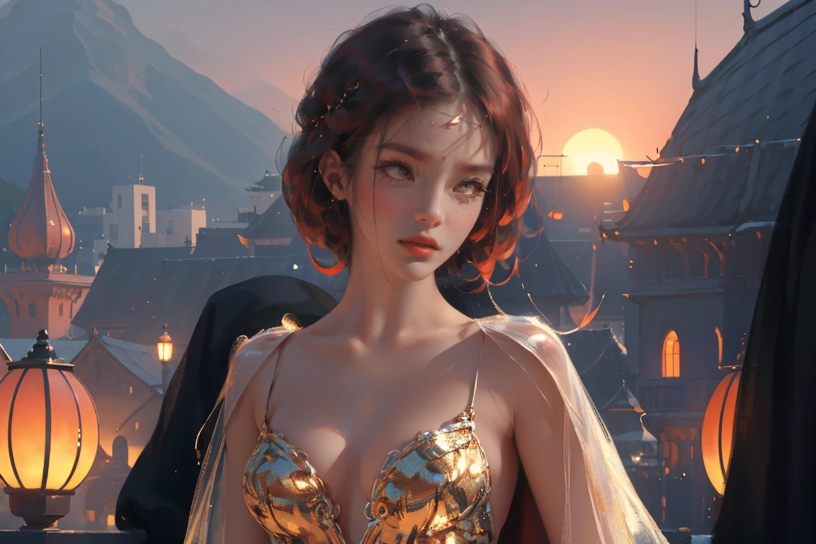 (practical, Photorealistic:1.37), (masterpiece, Highest quality:1.2), (Ultra-high resolution:1.2), (Original photo:1.2), (Clear focus:1.3), (Face Focus:1.2), (Highly detailed CG Unity 8k wallpaper:1.2), (Beautiful Skin: 1.2), (Pale skin:1.3), (Super sharp focus: 1.5), (Super sharp focus:1.5), (Beautiful and clean face:1.3), (非常にDetailed Background, Detailed Background:1.3), Bokeh, Depth of written boundary, rest, Image of a Very Cute and Beautiful Japanese Woman, , business suit, (2:1.1), smileの少女の肖像画, Full body image, from the front, Symmetrical Configuration, (Studio Lighting:1.3), (Cinema Lighting:1.3), (Rear window lighting is backlit:1.3), (surface light:1.3), Light Enveloping Her Entire Body, Looking straight at you, Persistence,  model posing, rest, (Chestnut Half-Hair:1.2), Light green eyes, Beautiful Eyes, Princess Eyes, Mahogany Hair, A single hair, bangs, slim, Abdominal muscles, (;1.35), (Willow West:1.15), (Details of a beautiful girl:1.4), (Elegant and gorgeous deep red lace silk red wedding dress:1.3), (BaliOcean view背景:1.2), (smile, happiness:1.3), ((Perfect female body)), (Upper body image:1.3), Encircling the head, Perfect Dramatic, Volumetric lighting, Professional majestic oil painting, Glowing Skin, CT , Perfect Proportions, 8.Five Really Small, Face Focus, Ultra practical Photo, Extremely clear images, Ultra-high definition images, Bali, Ocean view, nature, External, ((walking beach:1.2,evening,Sunset,夜空にたくさんのstarが美しく輝いている, 長時間露光されたstar空に、Many circular orbits are visible in the image.,無数のstarが輝き、Shining with a fantastic light. star々is bright and vivid)),