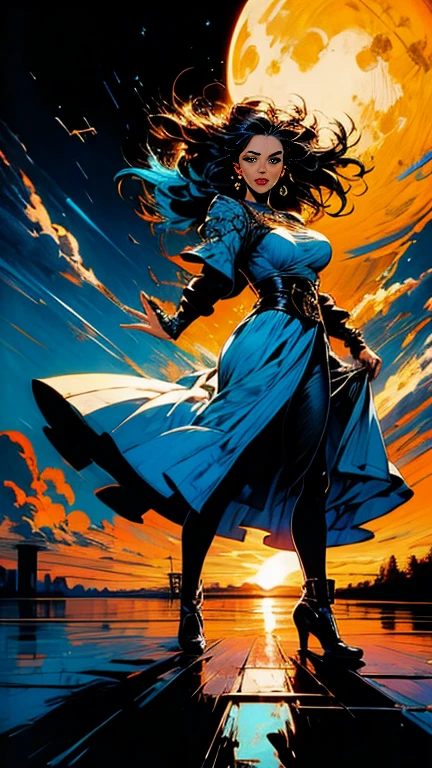 (masterpiece:1.1), (best quality:1.1), (aesthetic:1.1), (vibrant colors:1.2), BREAK, 
(surreal:1.1), (industrial:1.0), BREAK, 
(solo:1.2), (dynamic pose:1.0), (Adult Flim Actress Daisy Marie:1.1), (windy:1.0), 