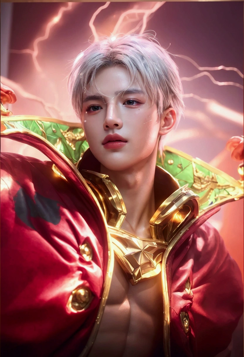 ((BEST quality,8k,Masterpiece:1.3)),upper body,,Sharp focus:1.2, Handsome Man with perfect figure,higly detailed facial and skin teksture,Detail eyes,double eyelids,interior view,ferpect lightning,Glowing skin 