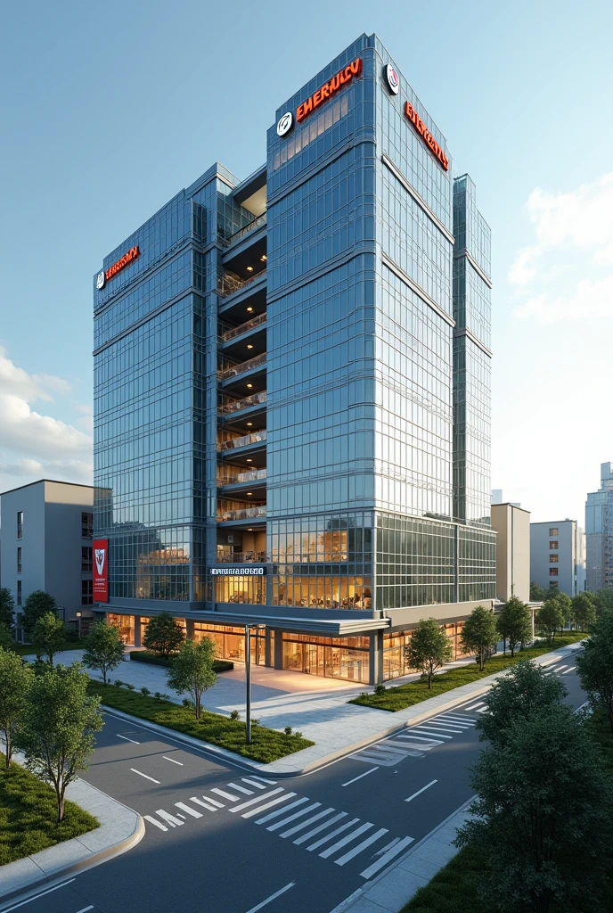 Make an 3d exterior of my hospital