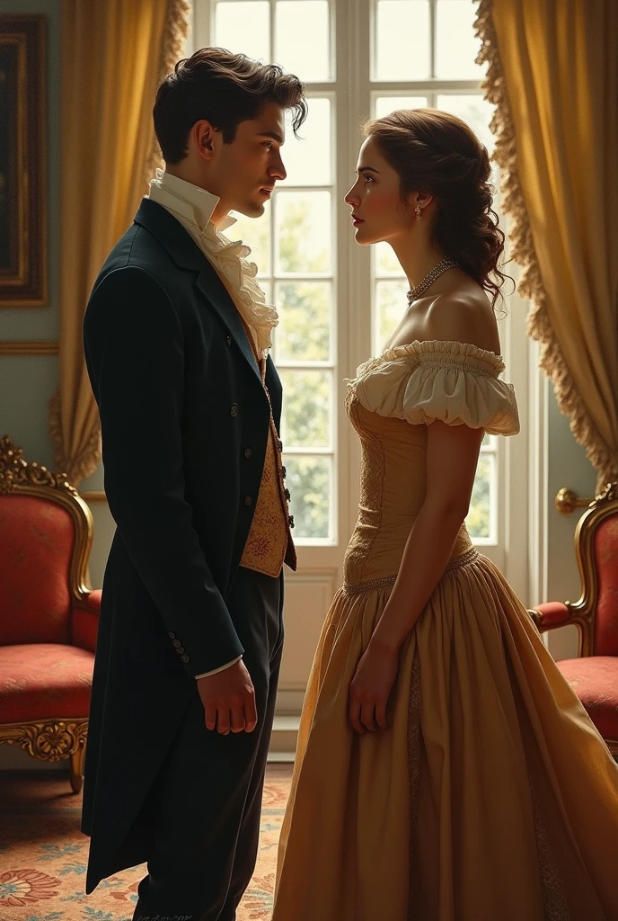 Young man talking to a woman 1800