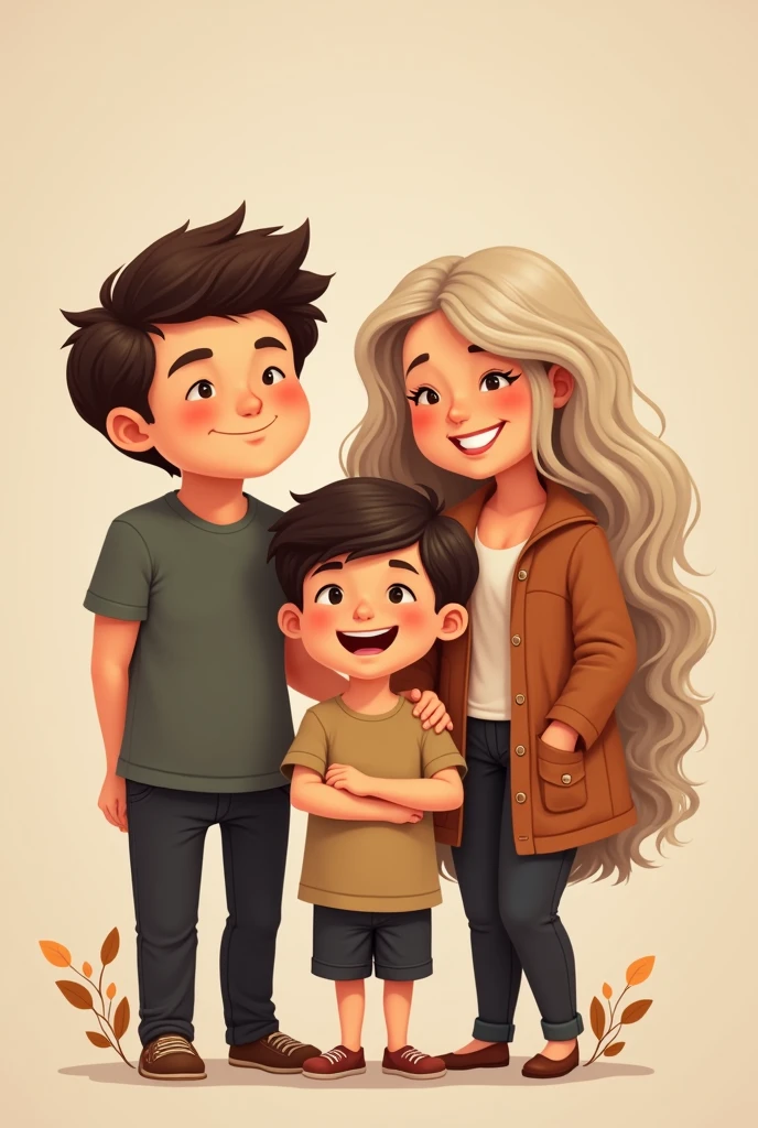 A picture of my son, partner and me 