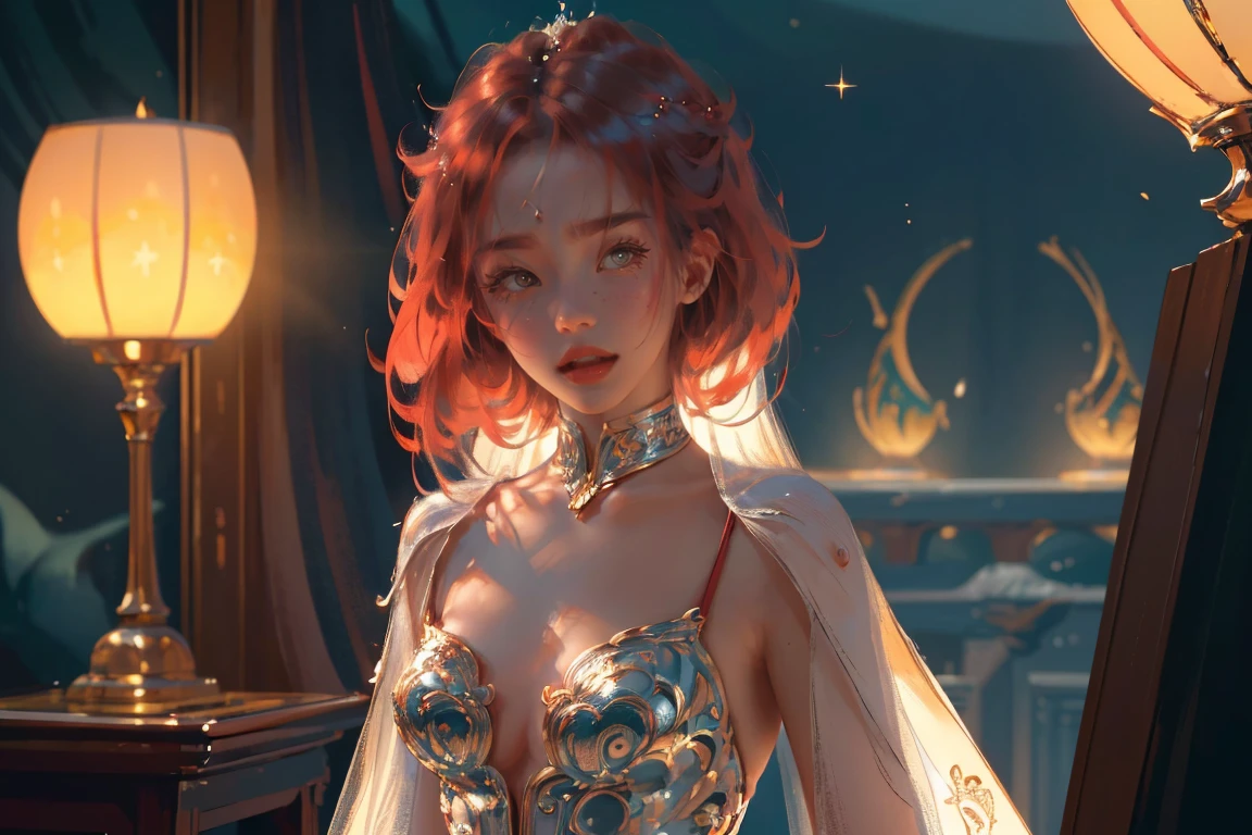 (practical, Photorealistic:1.37), (masterpiece, Highest quality:1.2), (Ultra-high resolution:1.2), (Original photo:1.2), (Clear focus:1.3), (Face Focus:1.2), (Highly detailed CG Unity 8k wallpaper:1.2), (Beautiful Skin: 1.2), (Pale skin:1.3), (Super sharp focus: 1.5), (Super sharp focus:1.5), (Beautiful and clean face:1.3), (非常にDetailed Background, Detailed Background:1.3), Bokeh, Depth of written boundary, rest, Image of a Very Cute and Beautiful Japanese Woman, , business suit, (2:1.1), smileの少女の肖像画, Full body image, from the front, Symmetrical Configuration, (Studio Lighting:1.3), (Cinema Lighting:1.3), (Rear window lighting is backlit:1.3), (surface light:1.3), Light Enveloping Her Entire Body, Looking straight at you, Persistence, Sexy model posing, rest, (Chestnut Half-Hair:1.2), Light green eyes, Beautiful Eyes, Princess Eyes, Mahogany Hair, A single hair, bangs, slim, Abdominal muscles, (Huge breasts;1.35), (Willow West:1.15), (Details of a beautiful girl:1.4), (Elegant and gorgeous deep red lace silk red wedding dress:1.3), (BaliOcean view背景:1.2), (smile, happiness:1.3), ((Perfect female body)), (Upper body image:1.3), Encircling the head, Perfect Dramatic, Volumetric lighting, Professional majestic oil painting, Glowing Skin, CT Anatomy, Perfect Proportions, 8.Five Really Small, Face Focus, Ultra practical Photo, Extremely clear images, Ultra-high definition images, Bali, Ocean view, nature, External, ((walking beach:1.2,evening,Sunset,夜空にたくさんのstarが美しく輝いている, 長時間露光されたstar空に、Many circular orbits are visible in the image.,無数のstarが輝き、Shining with a fantastic light. star々is bright and vivid)),