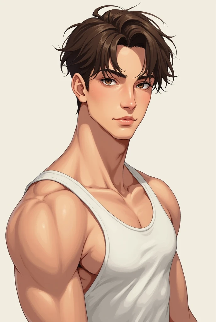 A thirteen year old boy, athletic, strong chest, erect nipples, pointy nipples, nipples with rings, very beautiful, Whole body, slim short shorts.