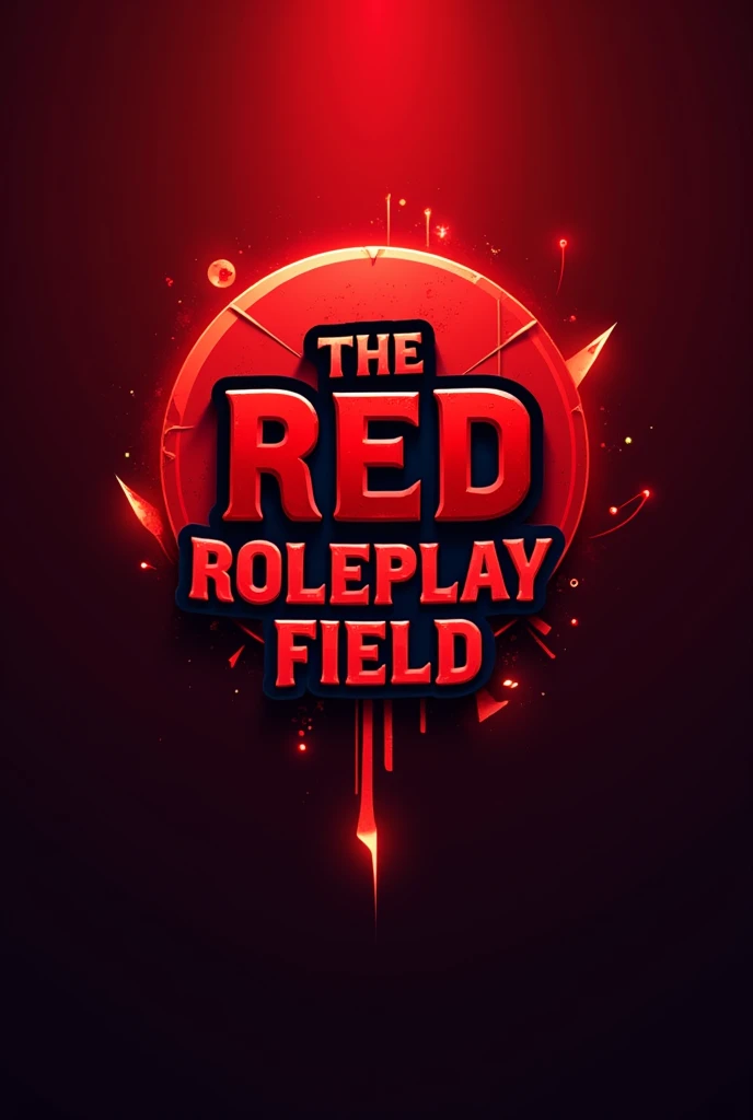 Create a logo that says The roleplay field in red color logo