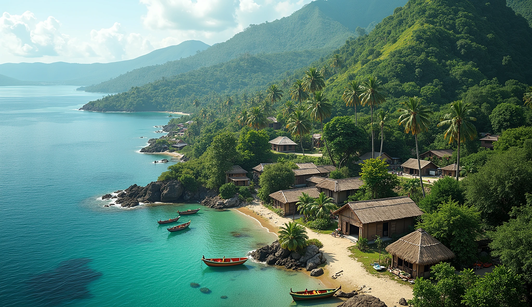 Village from ancient Ternate island, Maluku, Indonesia