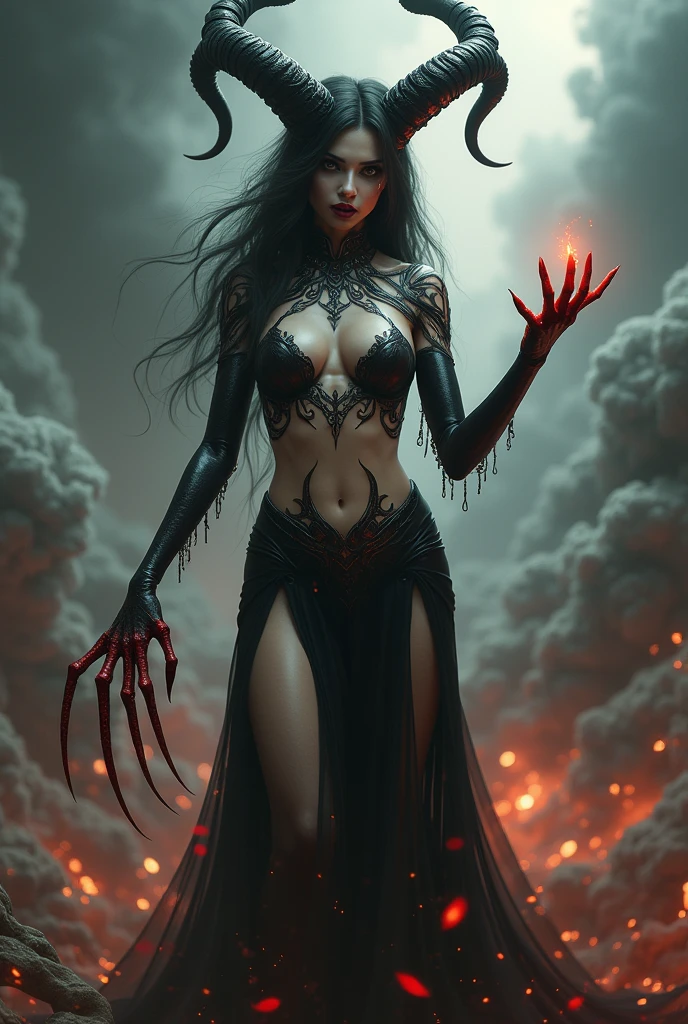 demoness long nails and toenails