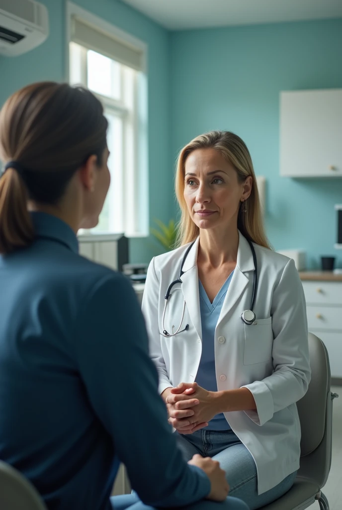 woman at an appointment with the neurologist