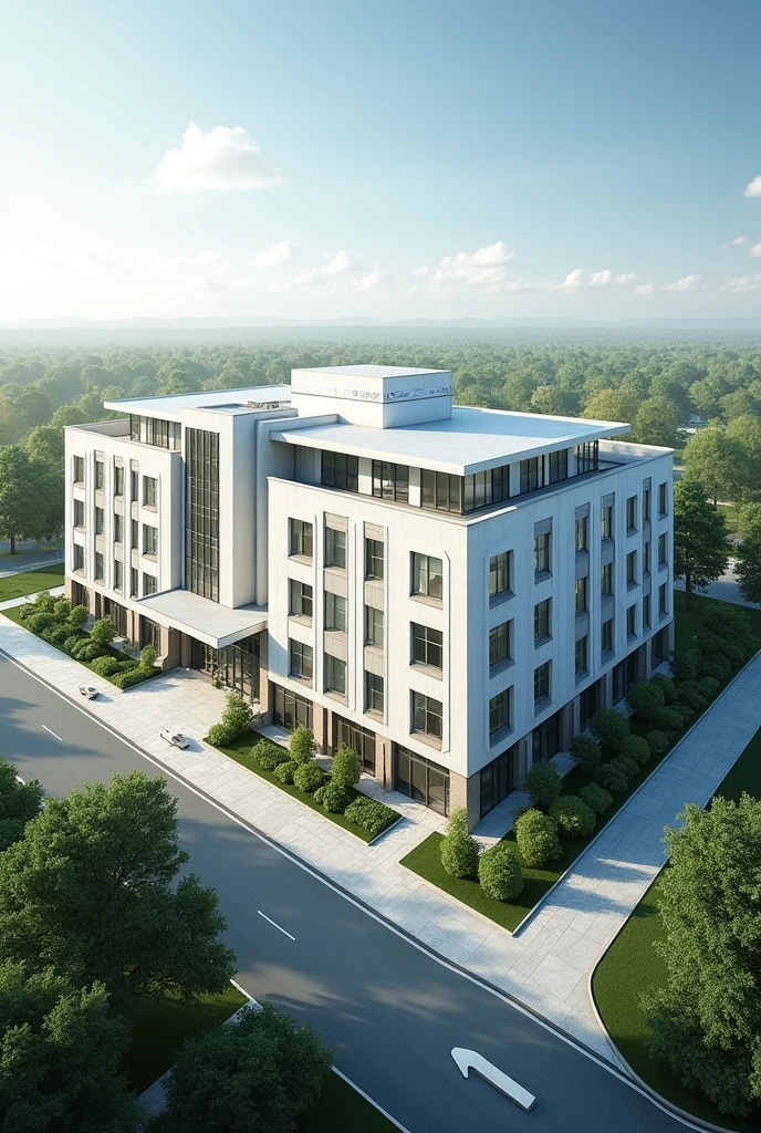 Make an 3d exterior of my hospital that's name is “CuraSafe Residence”
Structure:-
Hospital will be in square shaped
Hospital will build in single story, it means that hospital will have only one ground floor.
Hospital will have 14 equal sized rooms on every sides