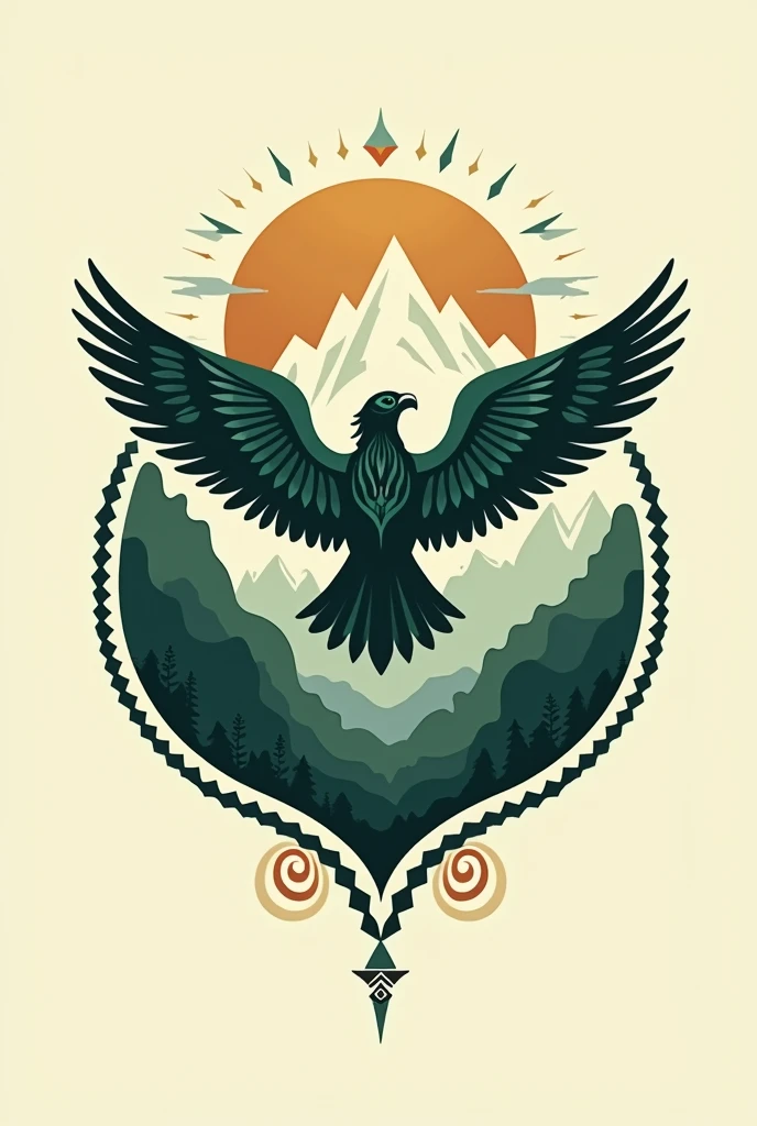 A logo of a brand called Arkham Wanka with a theme from the mountains of Peru