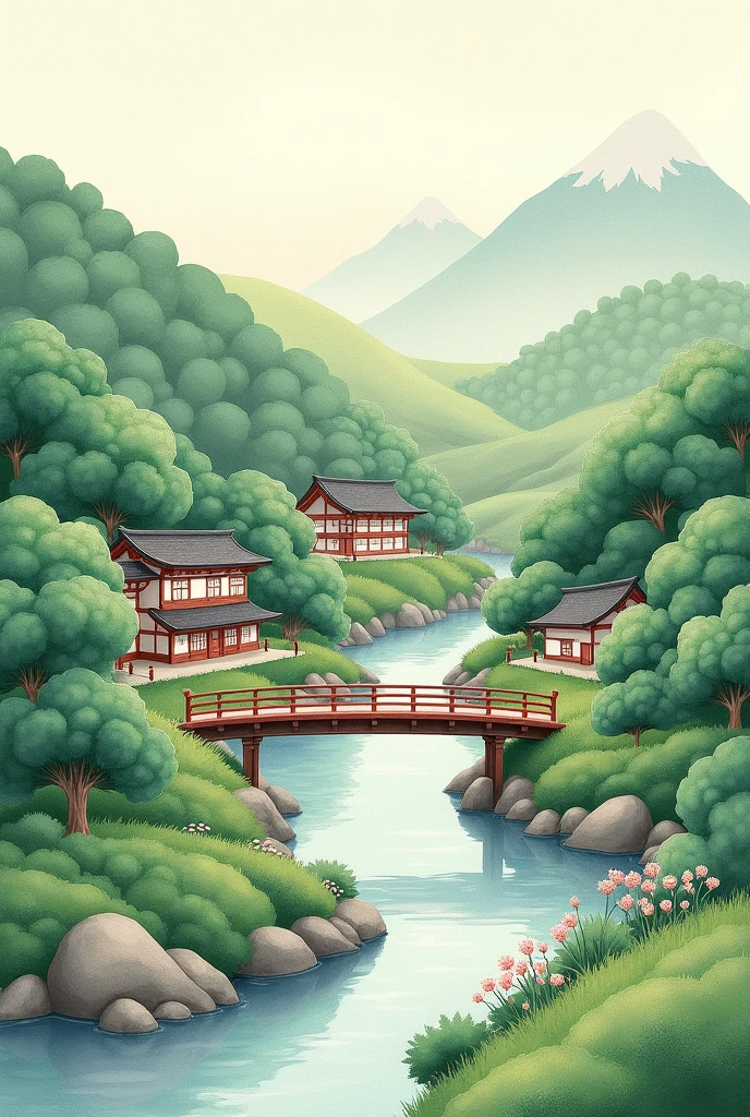 「In this dirty world、I don't want to stay anymore。 If so、It's okay to recreate it beautifully」 And so the long, long battle has ended. I hope that this beautiful world will continue for tens of thousands of years to come.。Japan、Watercolor、Quaint scenery