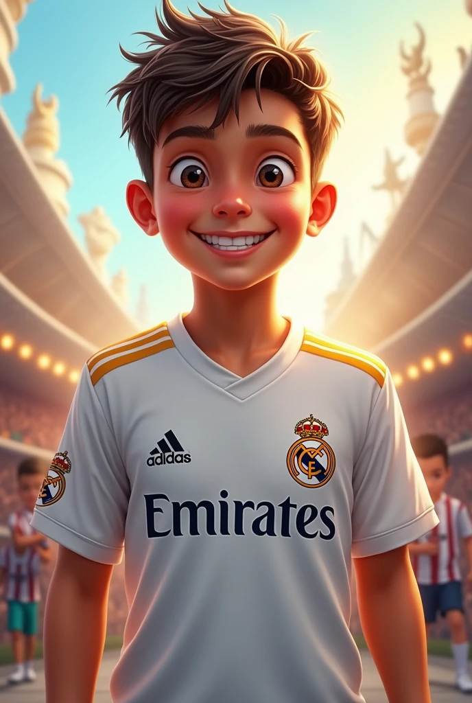 Boy with a Real Madrid shirt 
 