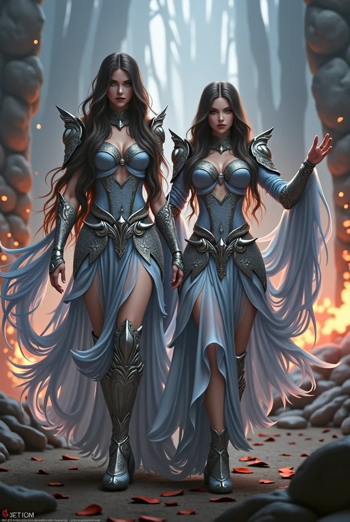 a close up of a woman in a silver and blue dress, chengwei pan on artstation, by Yang J, detailed fantasy art, stunning character art, fanart best artstation, epic exquisite character art, beautiful armor, extremely detailed artgerm, detailed digital anime art, artgerm on artstation pixiv, armor girl