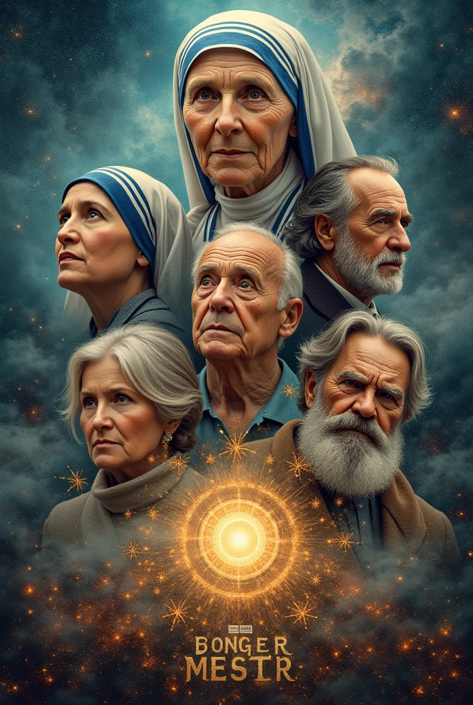 Magazine cover titled “once upon a time” featuring characters such as Mother Theresa, stephen hawking, eleanor roosevelt, Elon Musk, nikola tesla y charles darwin 
