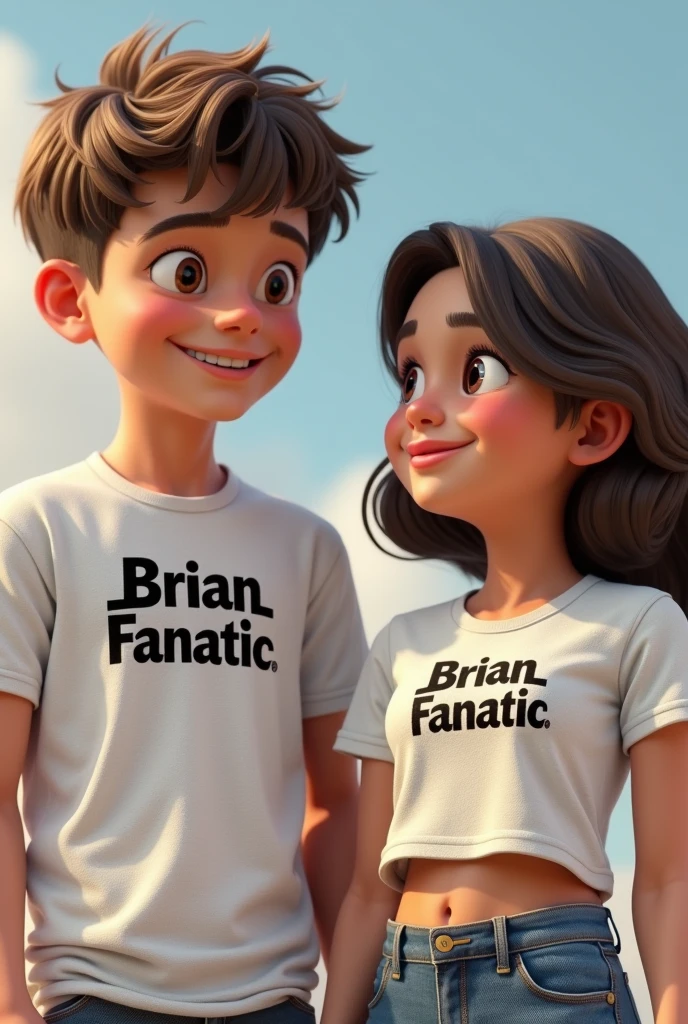 Boy Wearing A T Shirt With A Name Brianfanatic
And Girl Wearing A Crop top With a Name Brianfanatic