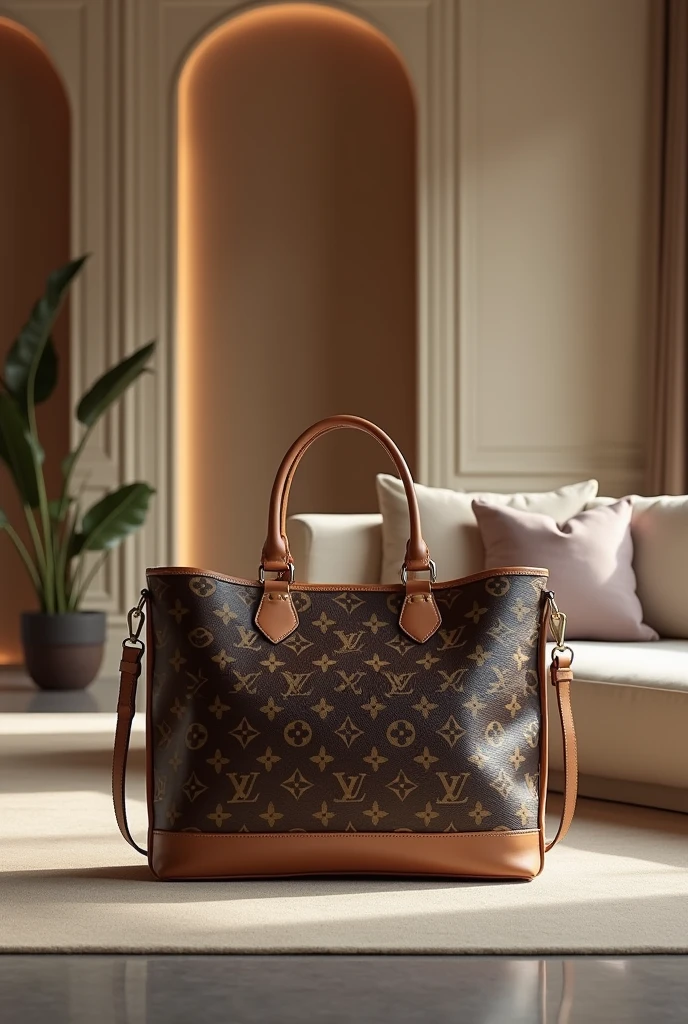 Louis Vouitton bag in a luxury studio