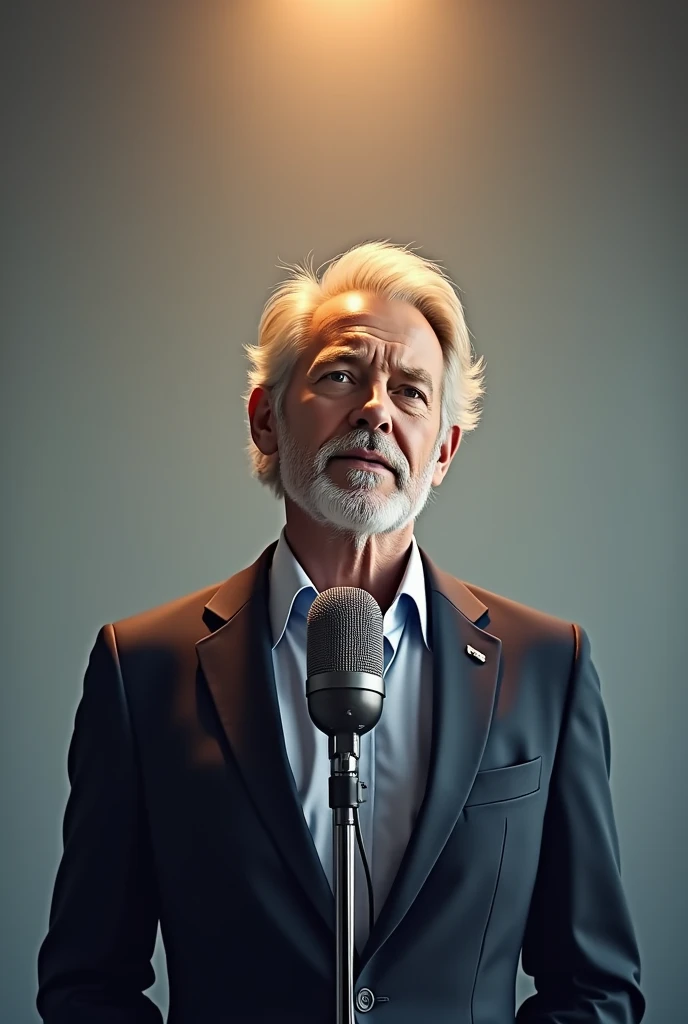 Make me an image for a podcast cover that says "Wisdom at the Microphone"