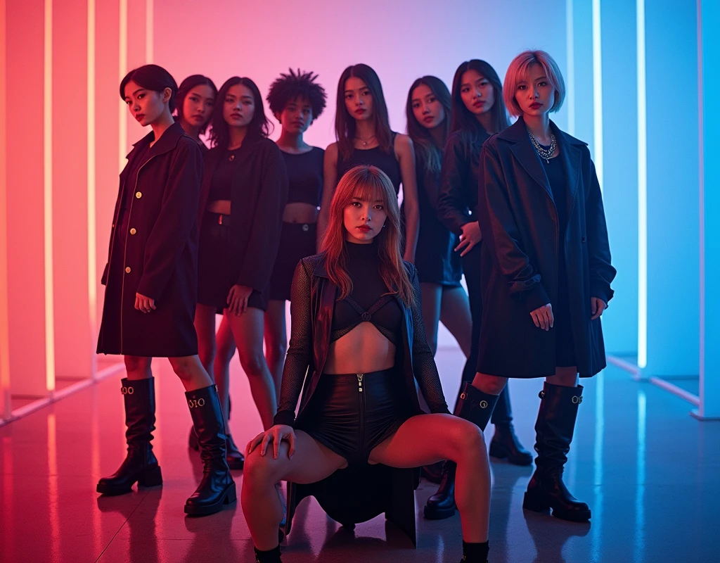 新しいコンセプトアルバムの写真of撮っています. 「Group concept photo」of、~Please create it in the style of。 "Feel My Rhythm"