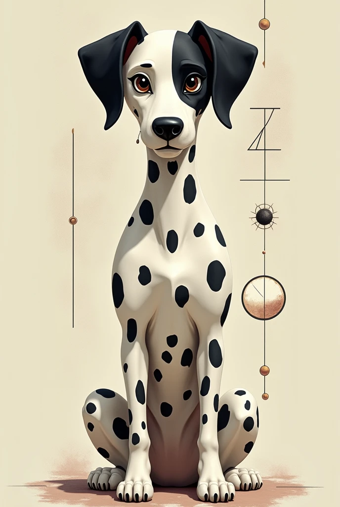 I created Pongo, the father of the 101 Dalmatians, and it is by studying mathematics that he looks 2d