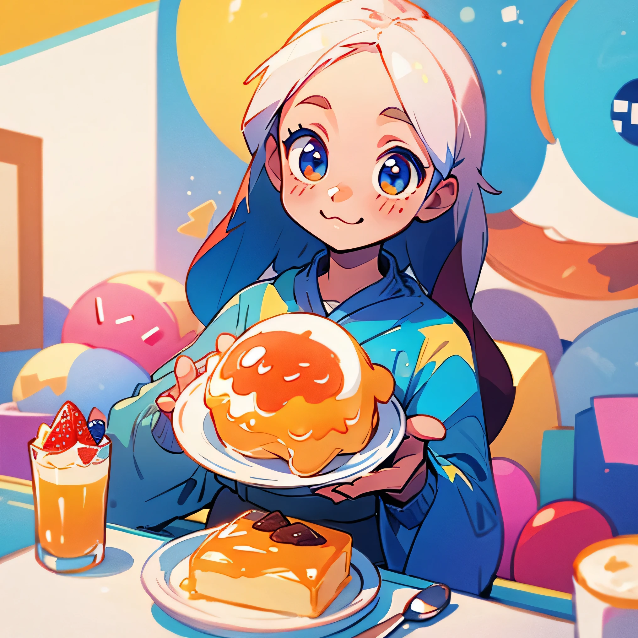 Pixel dots、cute、breakfast