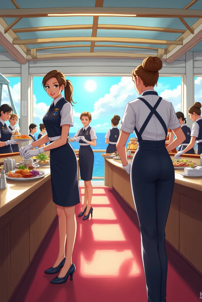 Women working on cruise ships