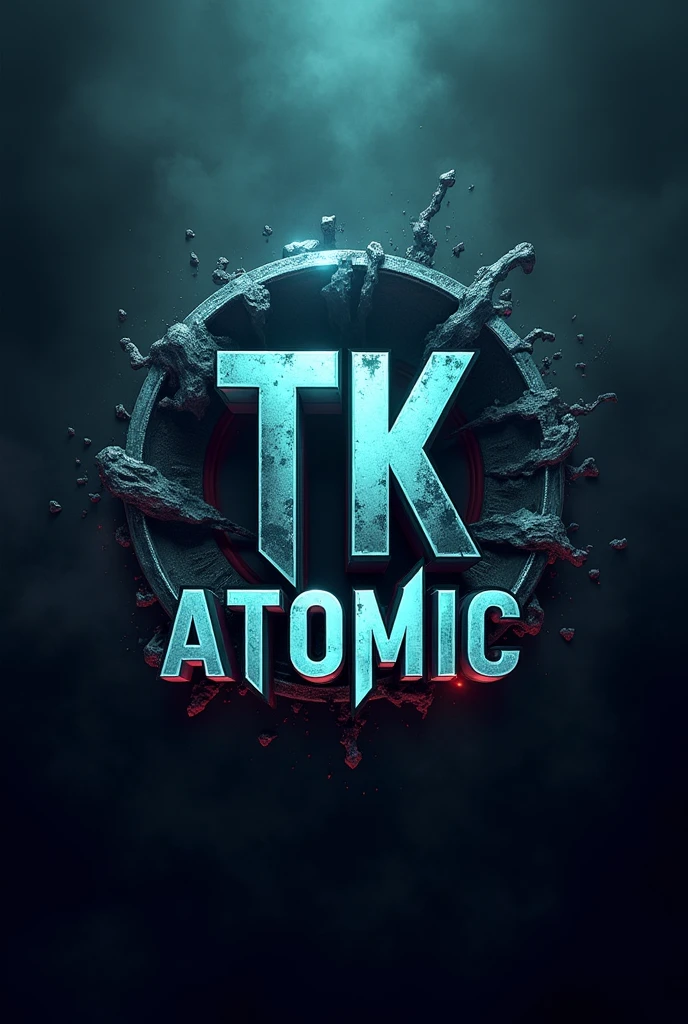 Gamer logo with the name Tk atomic and death in the background