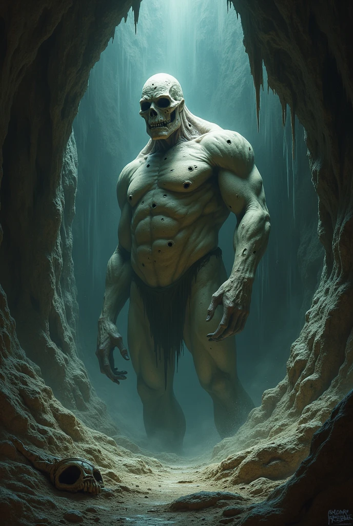 create a monster that would live in a dark cave and have holes in the wall