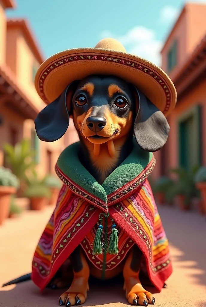 Dachshund in Argentine clothes