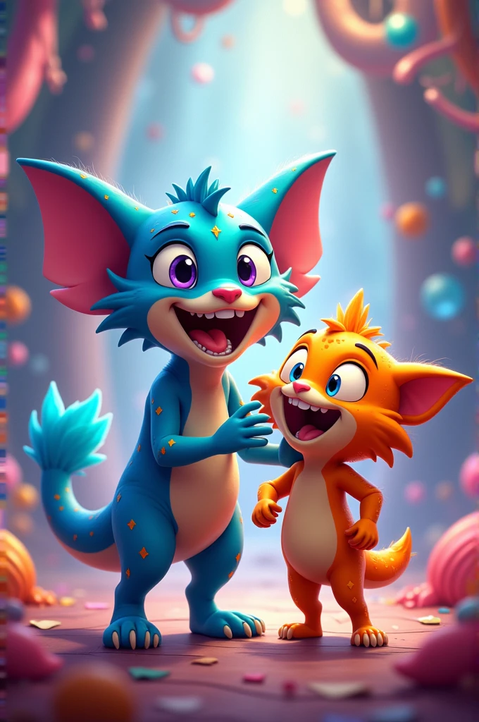 A welcome image like Discord and Guball from the animated series Diciemdo Welcome