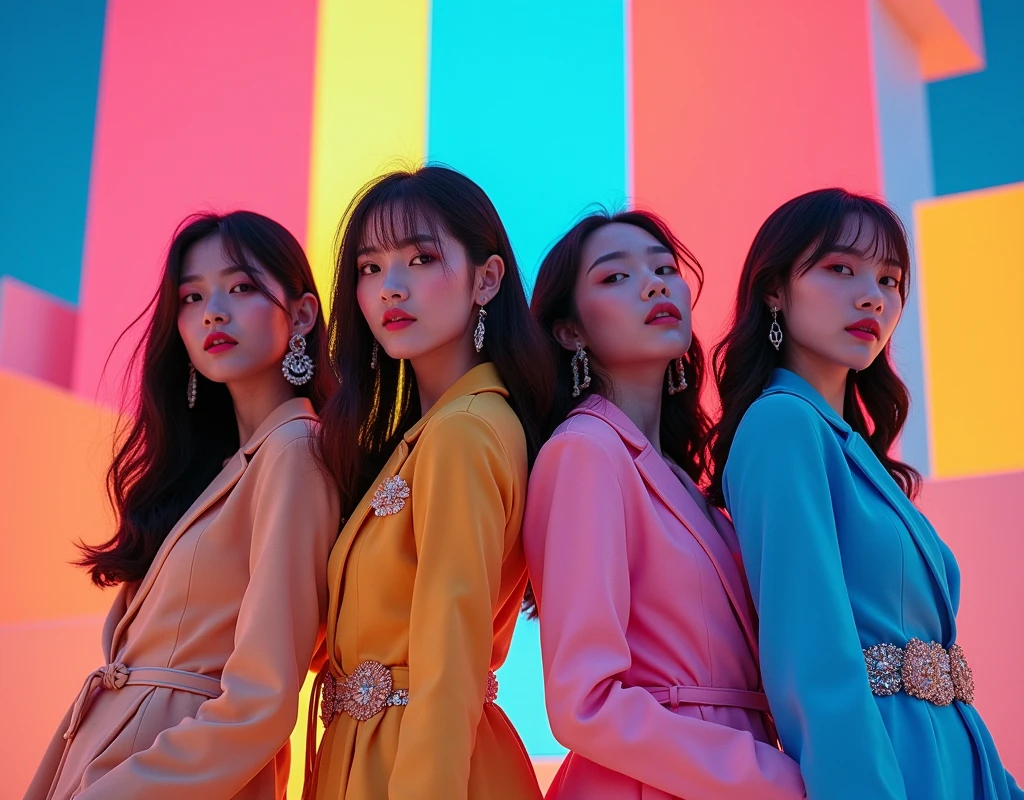I'm taking photos for a new concept album.. Korean four-member female unit。 "Feel My Rhythm"