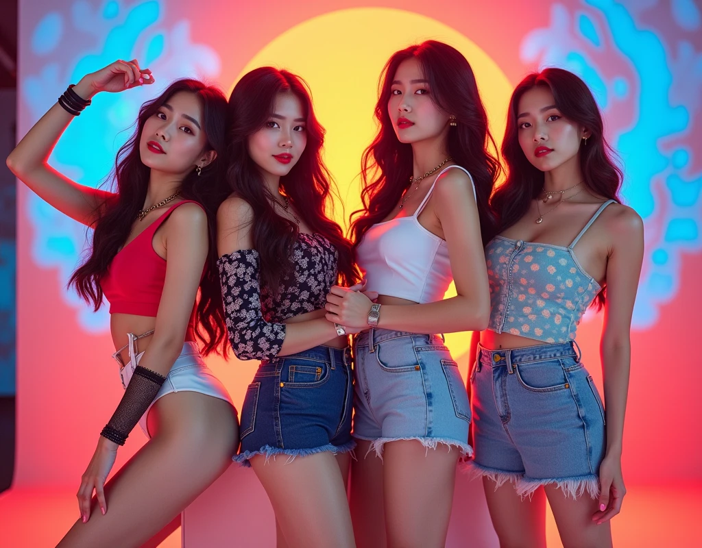 I'm taking photos for a new concept album.. Korean four-member female unit。 "Feel My Rhythm"