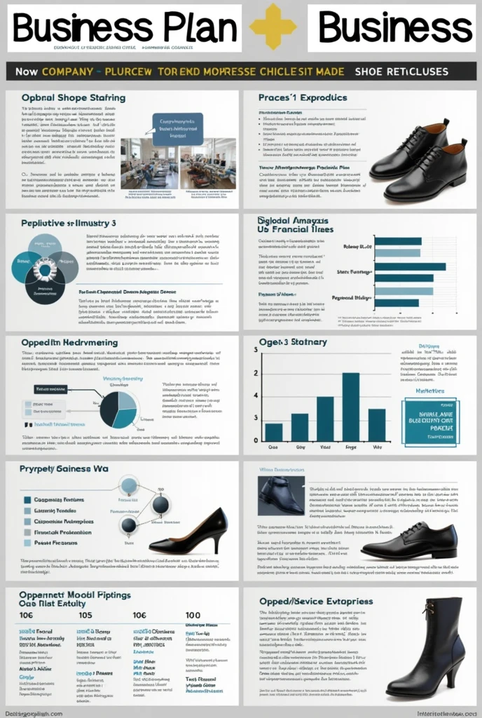 Create a plan showing the business of a shoe business