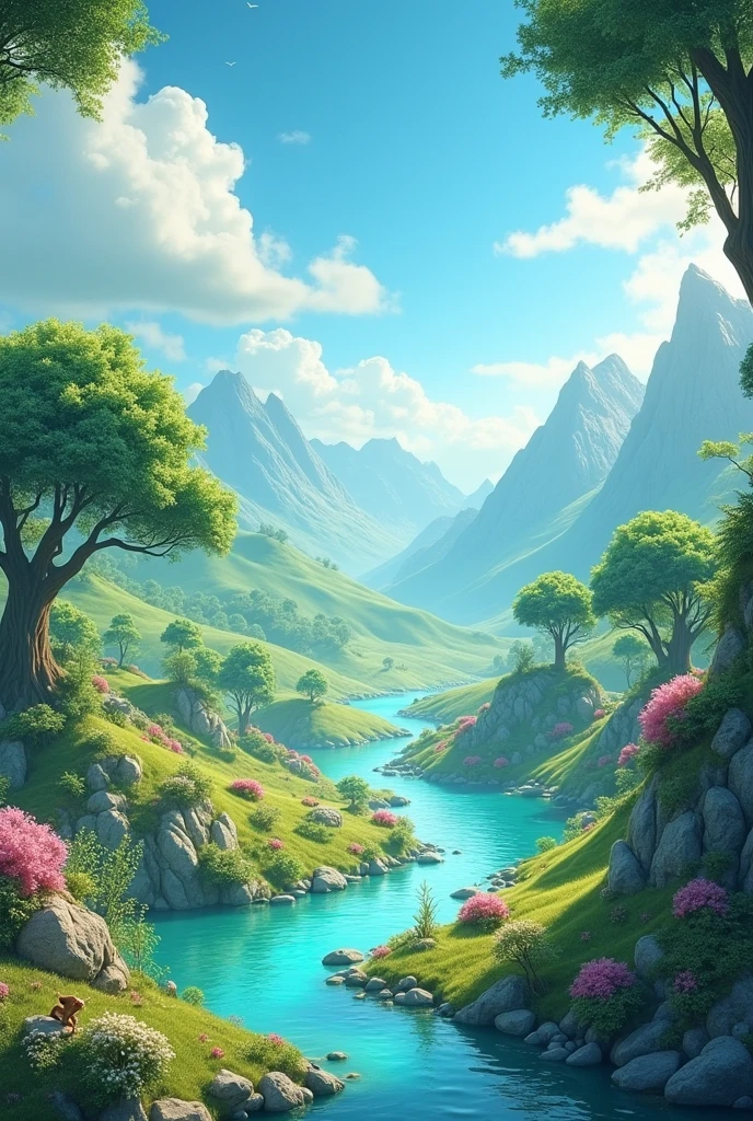 A beautiful landscape animate