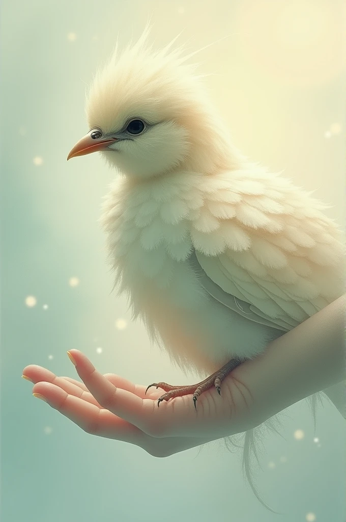 I want an illustration of "touched" of bird for a performance