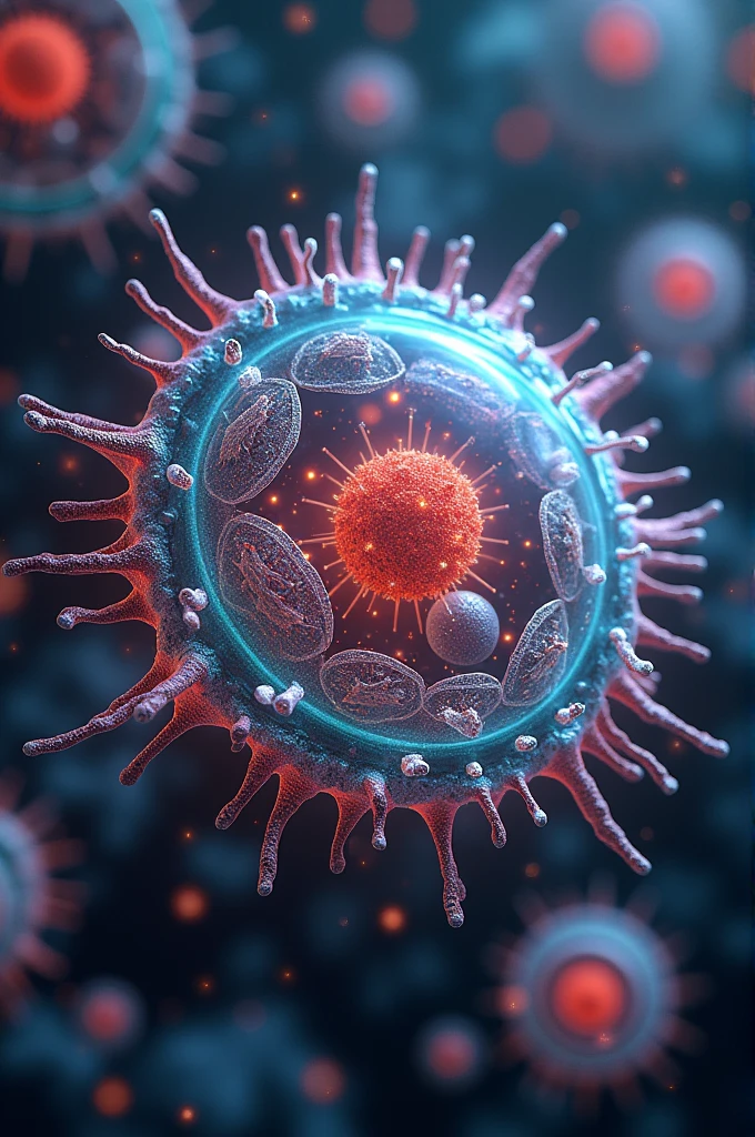 art of eukaryotic cell, its structure and function in technology and creative form