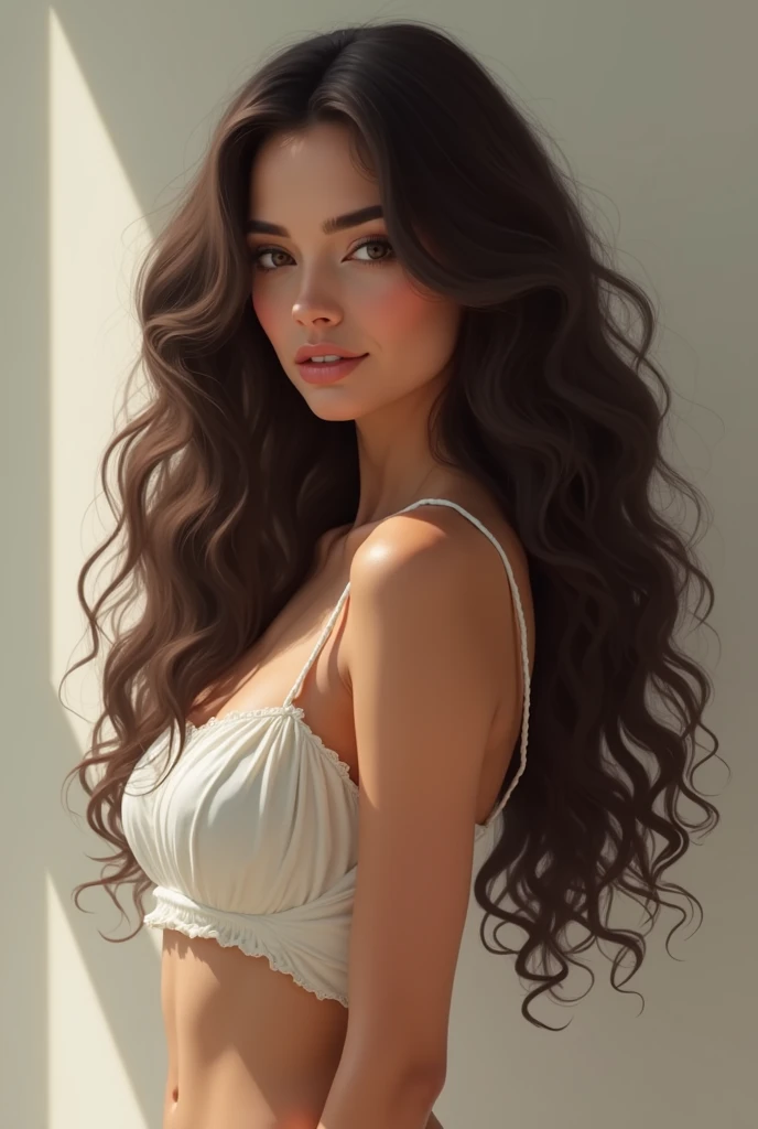 leftover curly girl long hair with medium waist