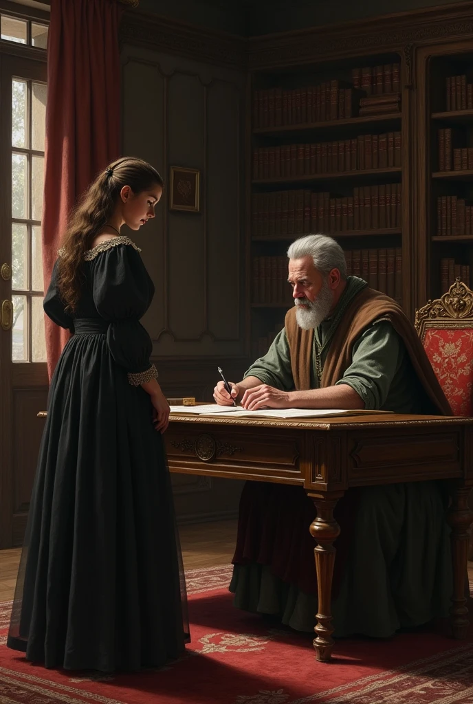 father arranging a marriage. middle Ages
