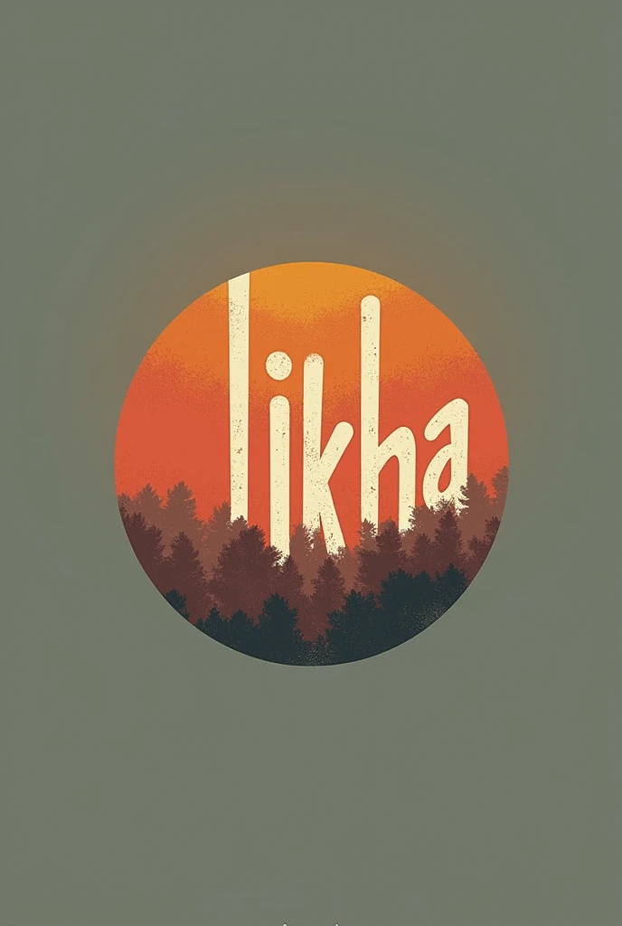 Make a logo using this word "Likha" with a concept of photography, videography and film editing. Make the words compact as if it is one letter, make the color more simple and vintage style that emphasizes the concept of photography and film editing