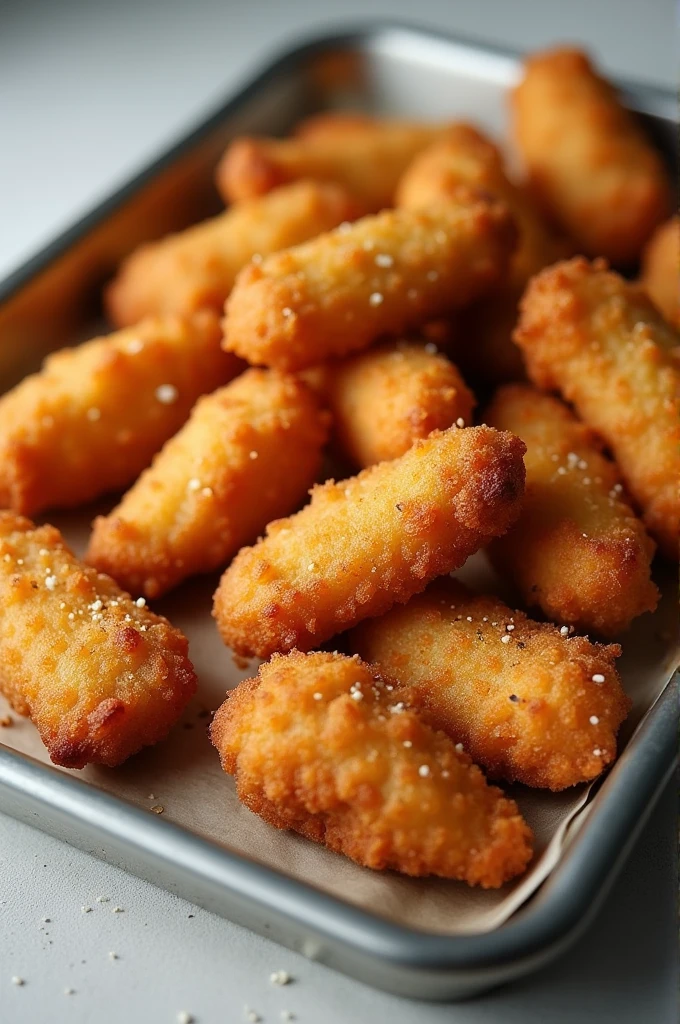 a tray of nuggets
