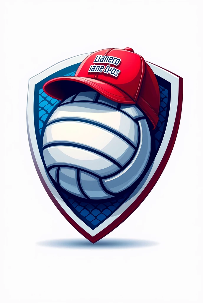 Mesh Logo Volleyball shield colors BLUE WHITE RED, mesh ball hat llanero LLANE RO S