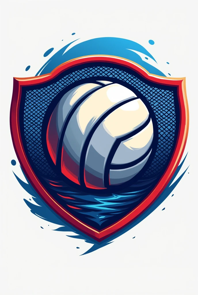 Mesh Logo Volleyball shield colors BLUE WHITE RED, mesh ball beach hat LLANE RO S