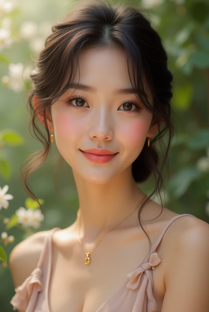 realistic attractive cute woman