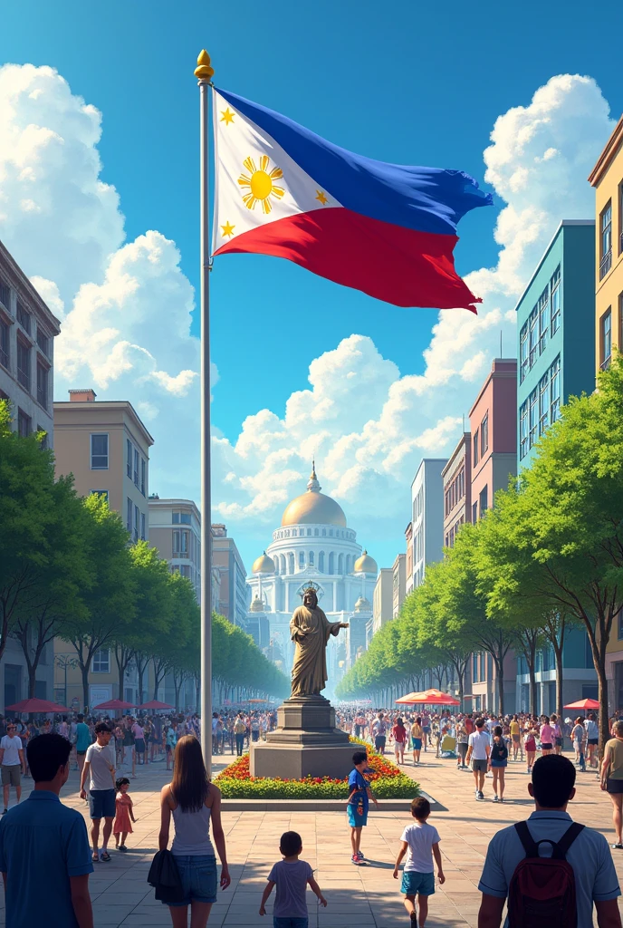 socialist republic of the Philippines , Davao City Main Square flag